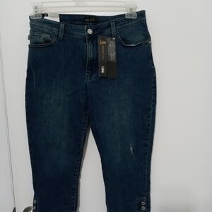 Lee Platinum Label Modern Series Midrise Fit Capri 5 Pocket Jeans